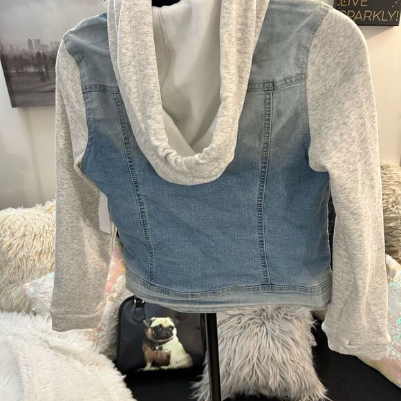 Wallflower Denim and Gray Hooded Jacket - Picture 6 of 6